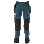 Mascot Advanced 17031 Water-Repellent Stretch Holster Pocket Work Trouser Petrol Blue - KNEE PAD TROUSERS