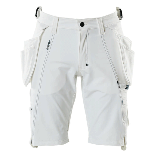 Mascot Advanced 17149 Water-Repellent Stretch Work Shorts White - SHORTS
