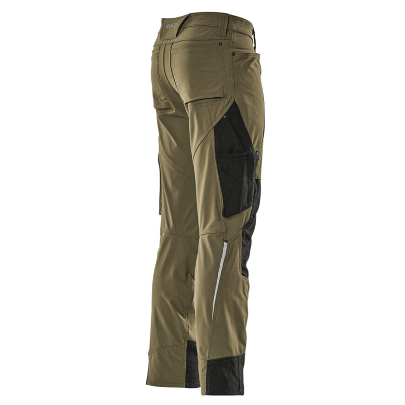 Mascot Advanced 17179 Ultimate Stretch Kneepad Work Trousers Moss Green - KNEE PAD TROUSERS