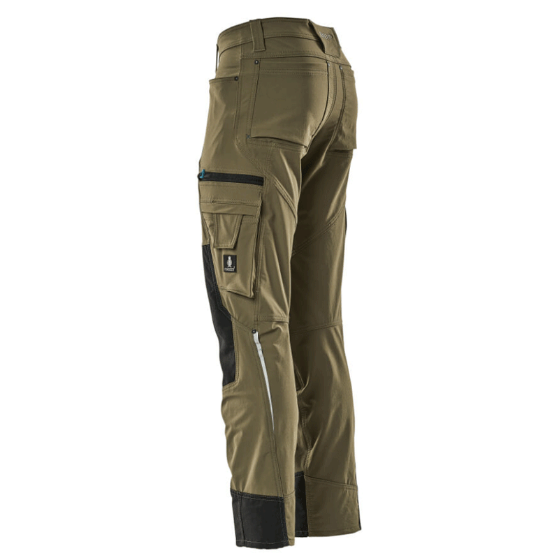 Mascot Advanced 17179 Ultimate Stretch Kneepad Work Trousers Moss Green - KNEE PAD TROUSERS