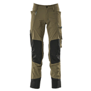 Mascot Advanced 17179 Ultimate Stretch Kneepad Work Trousers Moss Green - KNEE PAD TROUSERS