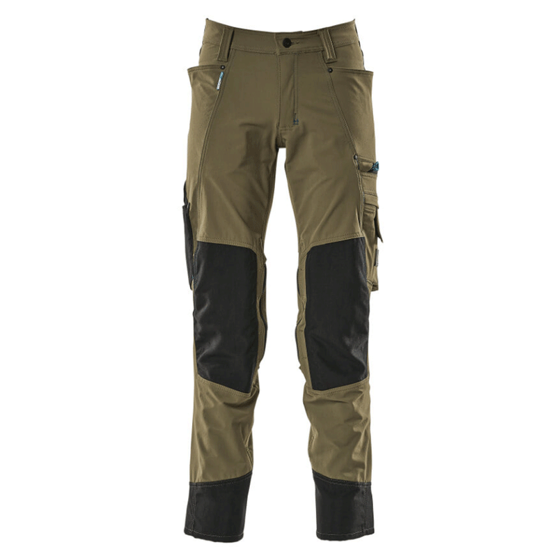 Mascot Advanced 17179 Ultimate Stretch Kneepad Work Trousers Moss Green - KNEE PAD TROUSERS