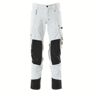 Mascot Advanced 17179 Ultimate Stretch Kneepad Work Trousers White - KNEE PAD TROUSERS