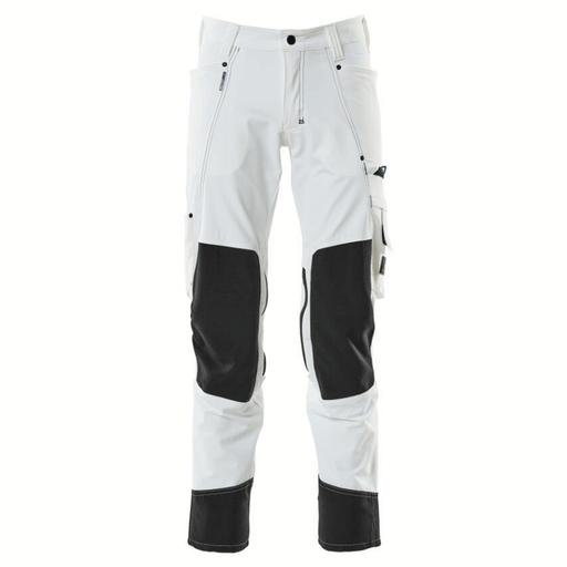 Mascot Advanced 17179 Ultimate Stretch Kneepad Work Trousers White - KNEE PAD TROUSERS