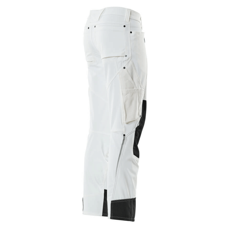 Mascot Advanced 17179 Ultimate Stretch Kneepad Work Trousers White - KNEE PAD TROUSERS