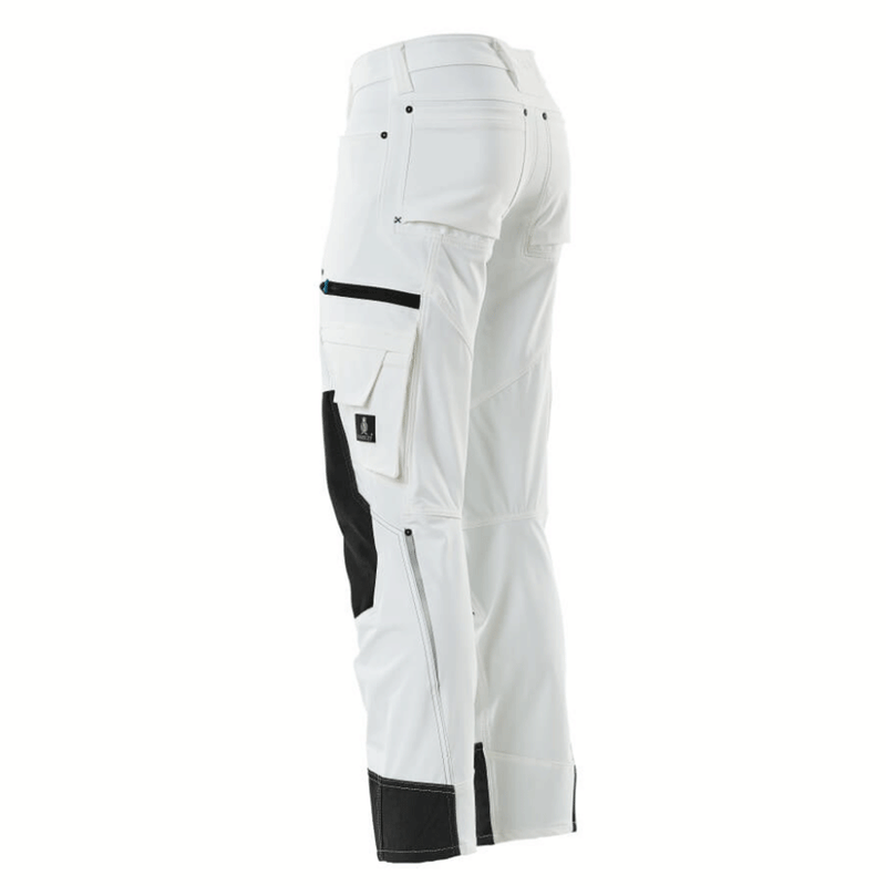 Mascot Advanced 17179 Ultimate Stretch Kneepad Work Trousers White - KNEE PAD TROUSERS