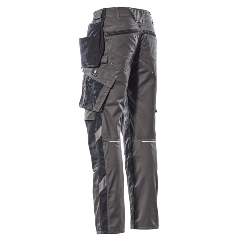 Mascot Unique 17631 Kassel Kneepad Holster Pocket Trousers Grey - KNEE PAD TROUSERS