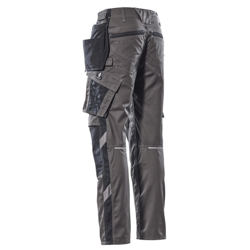 Mascot Unique 17631 Kassel Kneepad Holster Pocket Trousers Grey - KNEE PAD TROUSERS
