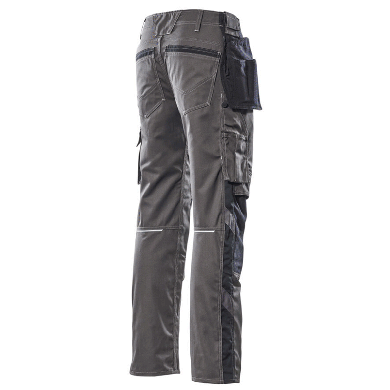 Mascot Unique 17631 Kassel Kneepad Holster Pocket Trousers Grey - KNEE PAD TROUSERS