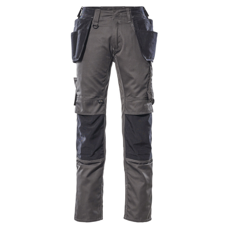 Mascot Unique 17631 Kassel Kneepad Holster Pocket Trousers Grey - KNEE PAD TROUSERS