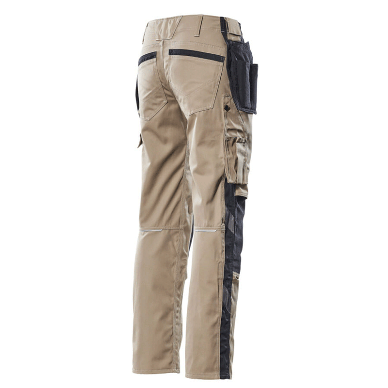 Mascot Unique 17631 Kassel Kneepad Holster Pocket Trousers Khaki - KNEE PAD TROUSERS