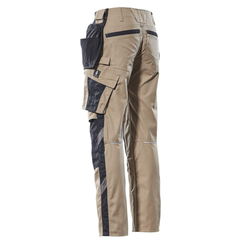 Mascot Unique 17631 Kassel Kneepad Holster Pocket Trousers Khaki - KNEE PAD TROUSERS
