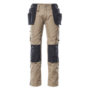 Mascot Unique 17631 Kassel Kneepad Holster Pocket Trousers Khaki - KNEE PAD TROUSERS