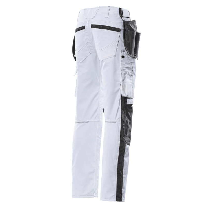 Mascot Unique 17631 Kassel Kneepad Holster Pocket Trousers White - KNEE PAD TROUSERS