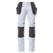 Mascot Unique 17631 Kassel Kneepad Holster Pocket Trousers White - KNEE PAD TROUSERS