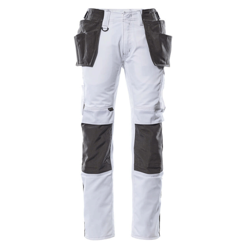 Mascot Unique 17631 Kassel Kneepad Holster Pocket Trousers White - KNEE PAD TROUSERS