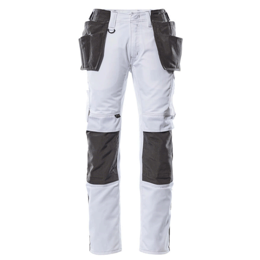 Mascot Unique 17631 Kassel Kneepad Holster Pocket Trousers White - KNEE PAD TROUSERS