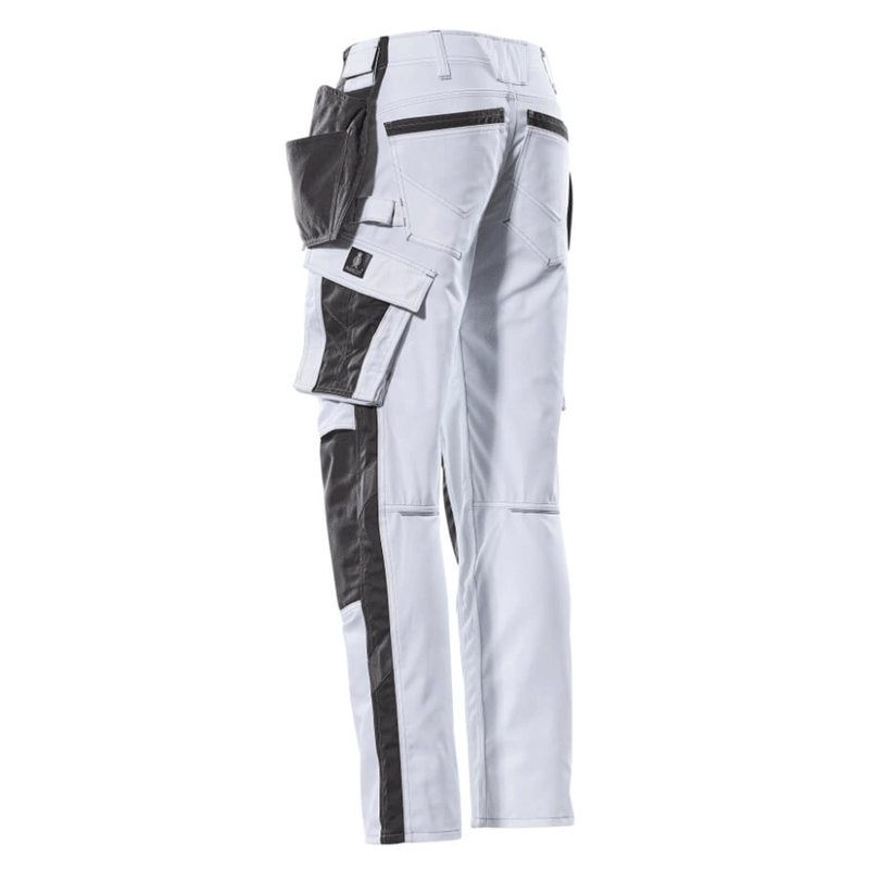 Mascot Unique 17631 Kassel Kneepad Holster Pocket Trousers White - KNEE PAD TROUSERS