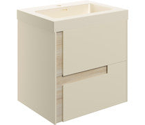 Achilles 605mm Wall Hung 2 Drawer Basin Unit & Co-ordinating Basin -