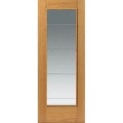 Oak Medina Pre Finished Glazed Internal Door - All Sizes -