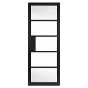 Metro Black Painted Clear Glazed Internal Door - All Sizes -