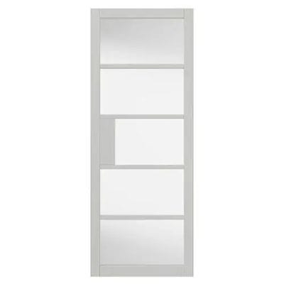 Metro White Painted Clear Glazed Internal Door - All Sizes -