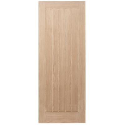 Mexicano Oak Panel Unfinished Internal Door 1981 x 762mm - Doors
