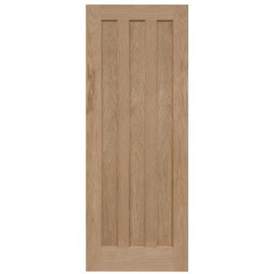 Modern 3 Panel Oak Unfinished Internal Door - All Sizes - Doors