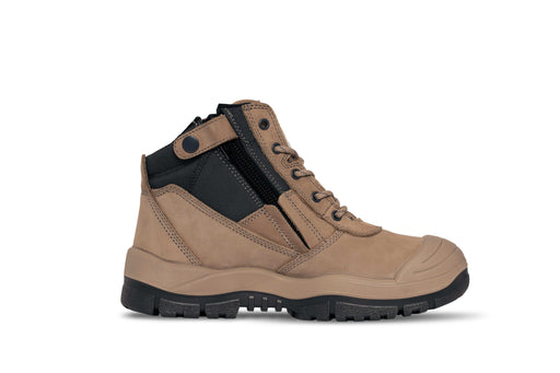 Mongrel 461 Side Zip Safety Boots W/Scuff Cap - STONE