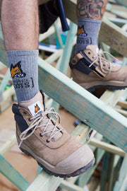 Mongrel 461 Side Zip Safety Boots W/Scuff Cap - STONE