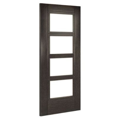 Montreal Ash Dark Grey Glazed Internal Fire Door FD30 - All Sizes -