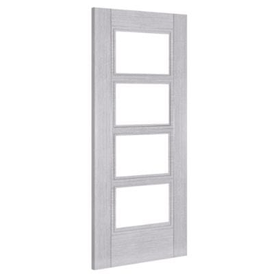 Montreal Ash Light Grey Glazed Internal Fire Door FD30 - All Sizes -