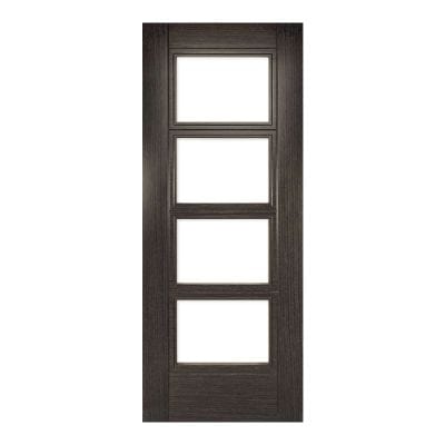 Montreal Ash Dark Grey Glazed Internal Fire Door FD30 - All Sizes -