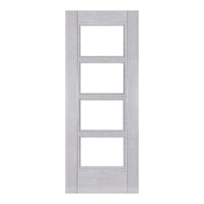 Montreal Ash Light Grey Glazed Internal Fire Door FD30 - All Sizes -