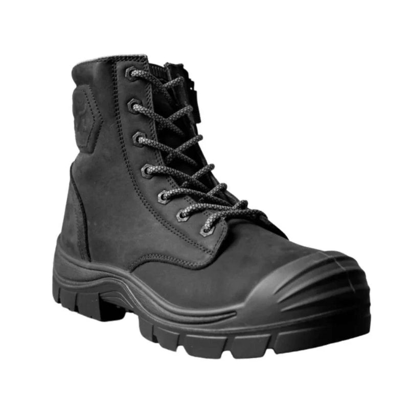 Munka Taurus Side Zip Work Boots - BLACK - Business & Industrial > Work Safety Protective Gear Mens Safety Boots