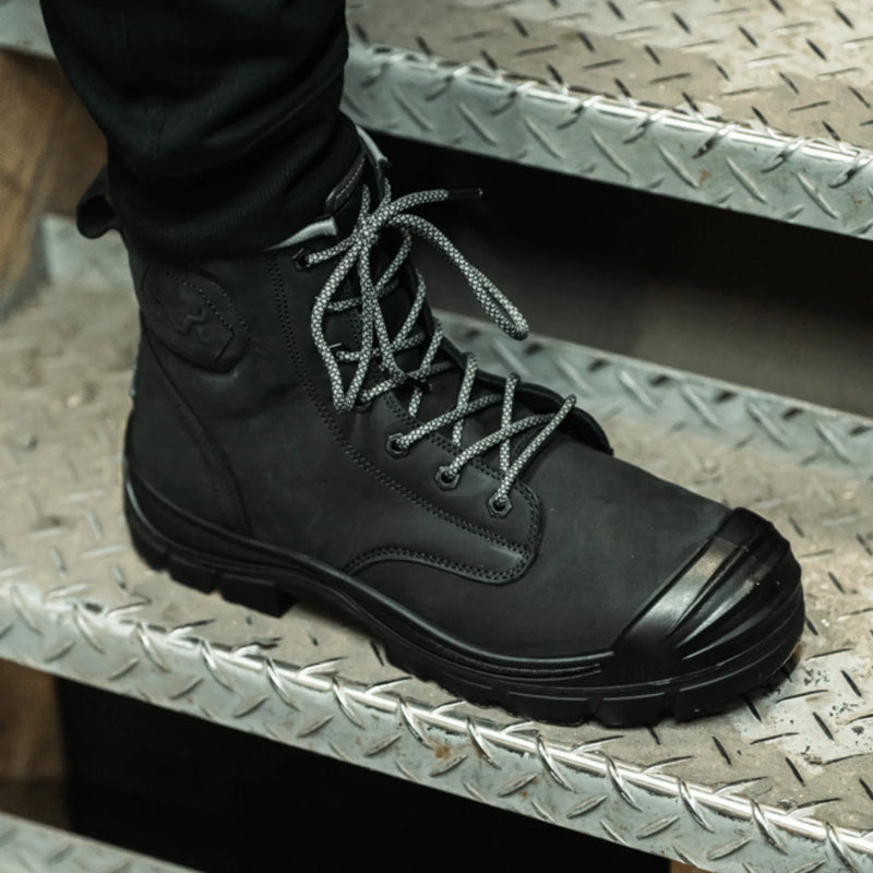 Munka Taurus Side Zip Work Boots - BLACK - Business & Industrial > Work Safety Protective Gear Mens Safety Boots