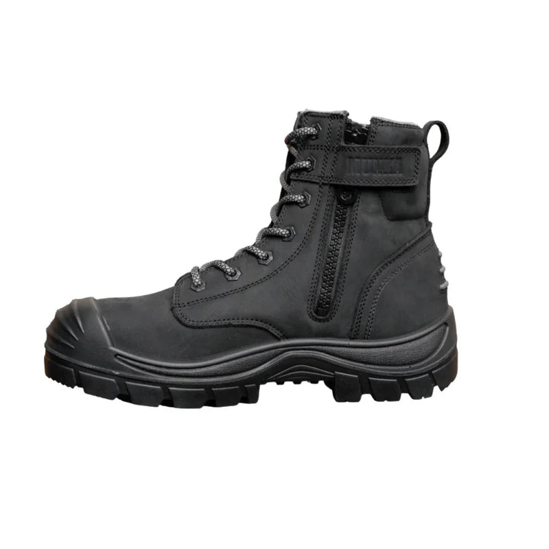 Munka Taurus Side Zip Work Boots - BLACK - Business & Industrial > Work Safety Protective Gear Mens Safety Boots