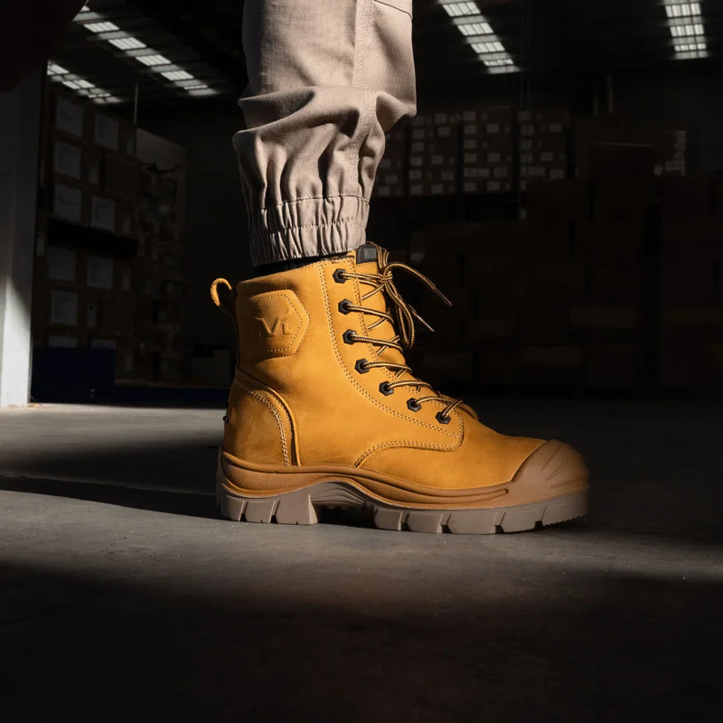 Munka Taurus Side Zip Work Boots - WHEAT - Business & Industrial > Work Safety Protective Gear Mens Safety Boots