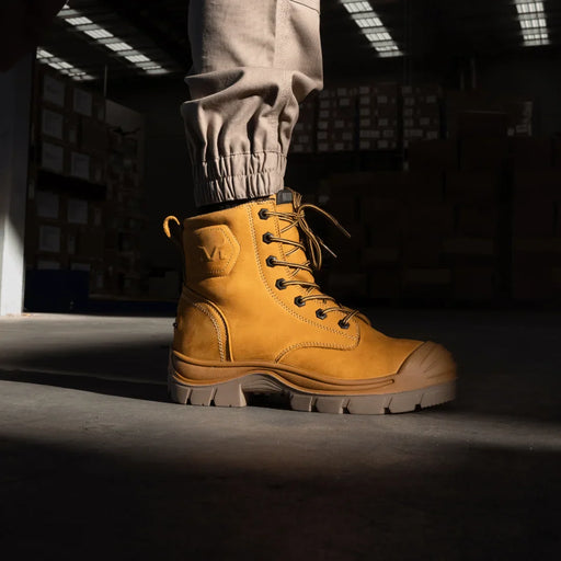 Munka Taurus Side Zip Work Boots - WHEAT - Business & Industrial > Work Safety Protective Gear Mens Safety Boots