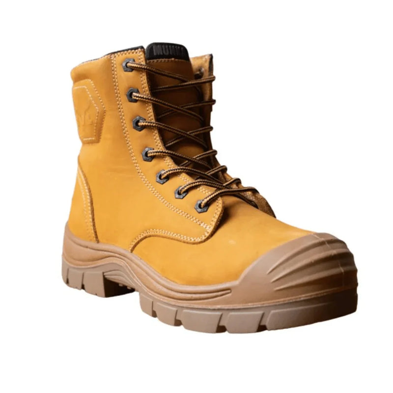Munka Taurus Side Zip Work Boots - WHEAT - Business & Industrial > Work Safety Protective Gear Mens Safety Boots