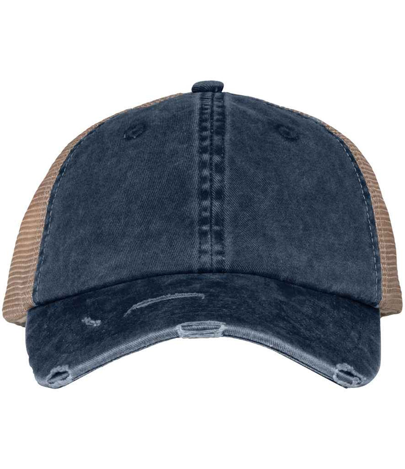 Organic Cotton Washed Ripped Trucker Work Cap - Sustainable Workwear Range