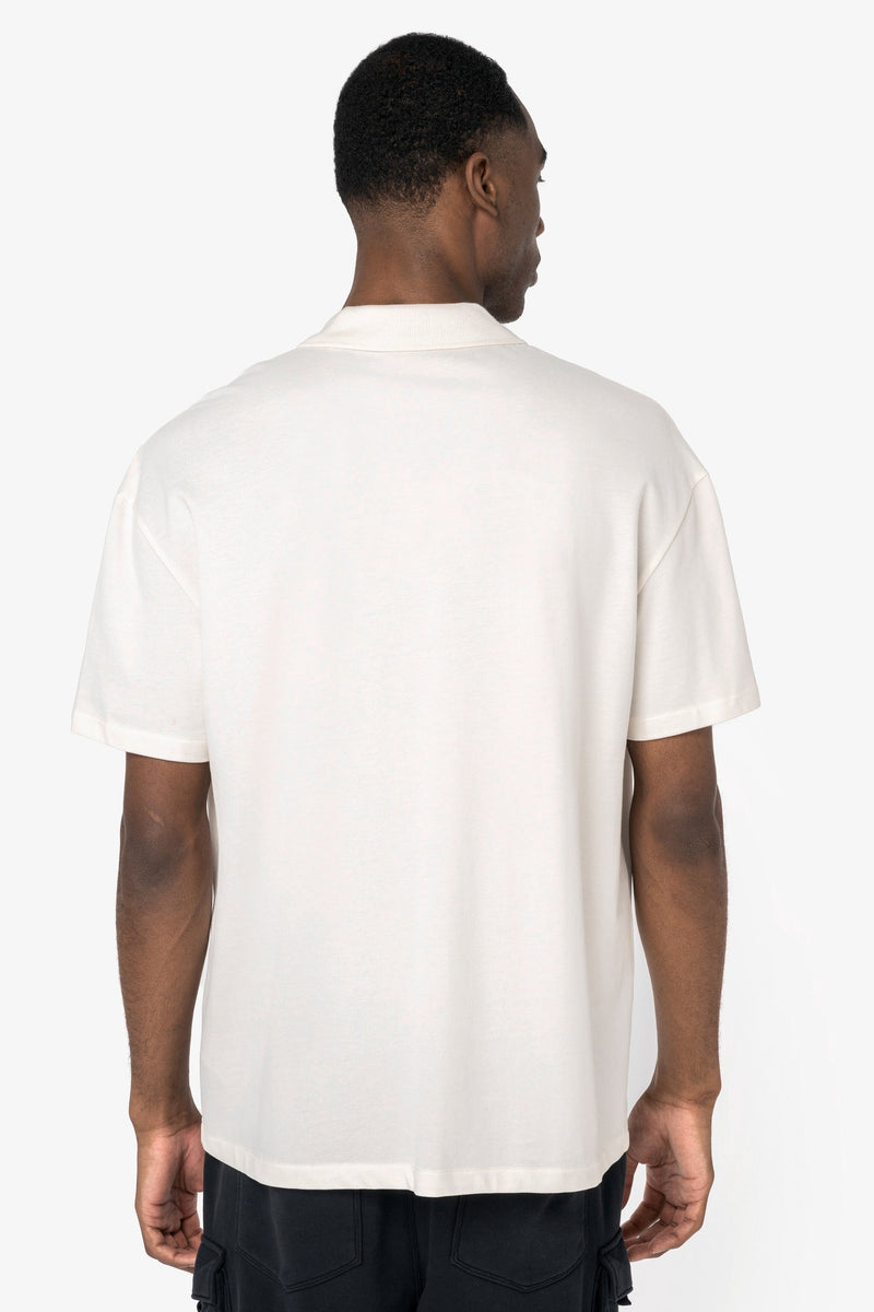 Organic Drop Shoulder Polo Shirt: Mens