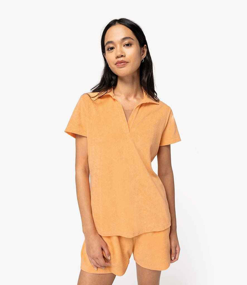 Organic Towel-feel Polo Shirt: Womens