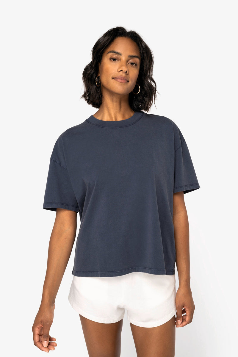 Organic Cotton Womens Oversize Washed Work T-shirt - Sustainable Workwear Range