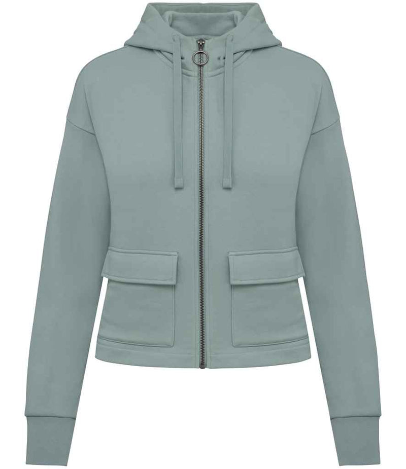 Organic Full Zip Hooded Sweatshirt: Womens