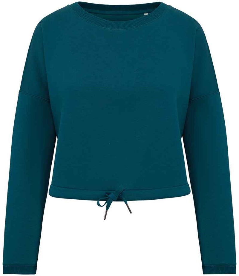 Organic Oversized Cropped Sweatshirt: Womens