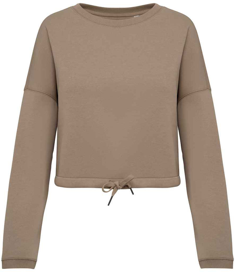 Organic Oversized Cropped Sweatshirt: Womens