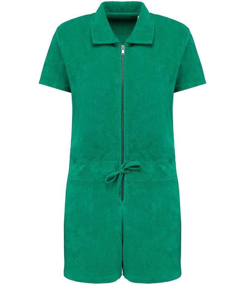 Organic Towel-Feel Zipped Jumpsuit: Womens