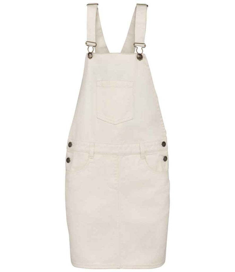 Organic Cotton Womens Work Ivory Dungarees Dress Sizes UK 8-16 - Sustainable Workwear Range