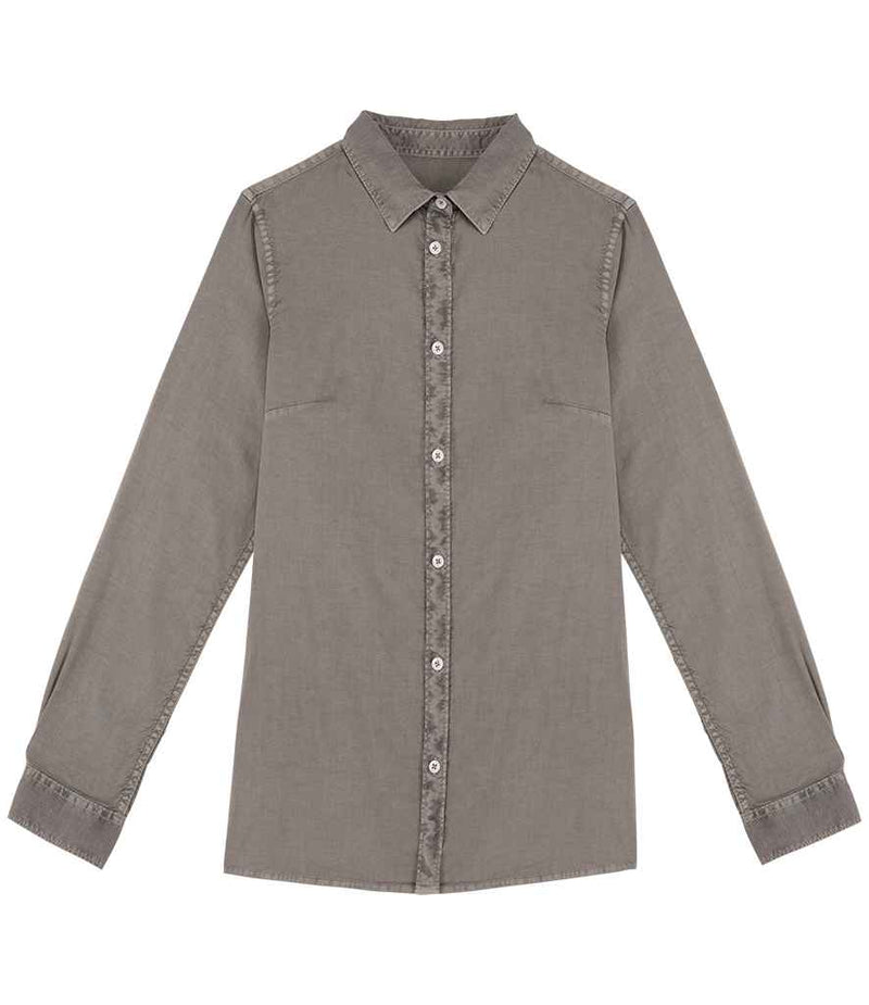 Organic Washed Long Sleeve Shirt: Ladies